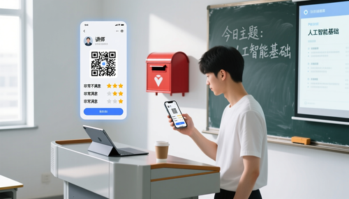 课程评价意见箱教程：学员课后扫码评讲师、评内容